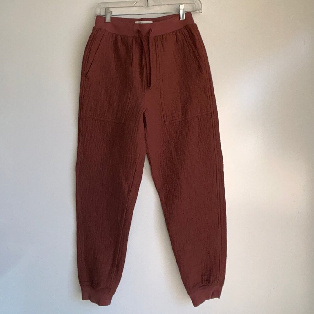 MADEWELL Waffleback Jogger Pants Mahogany Brown Size XXS ~ Excellent Condition